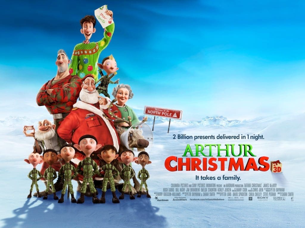 arthurs christmas, animated christmas movies