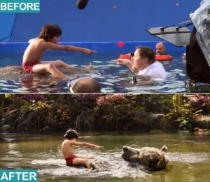 blue screen compositing - jungle book