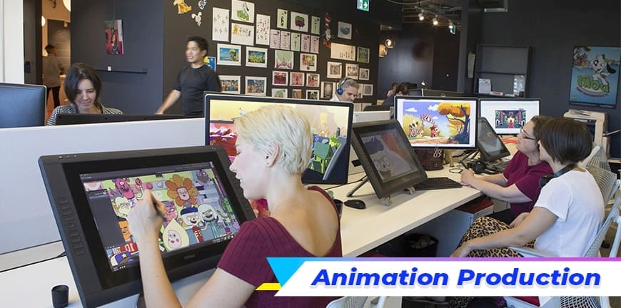 Animation production - Behind the scenes of an animation studio.